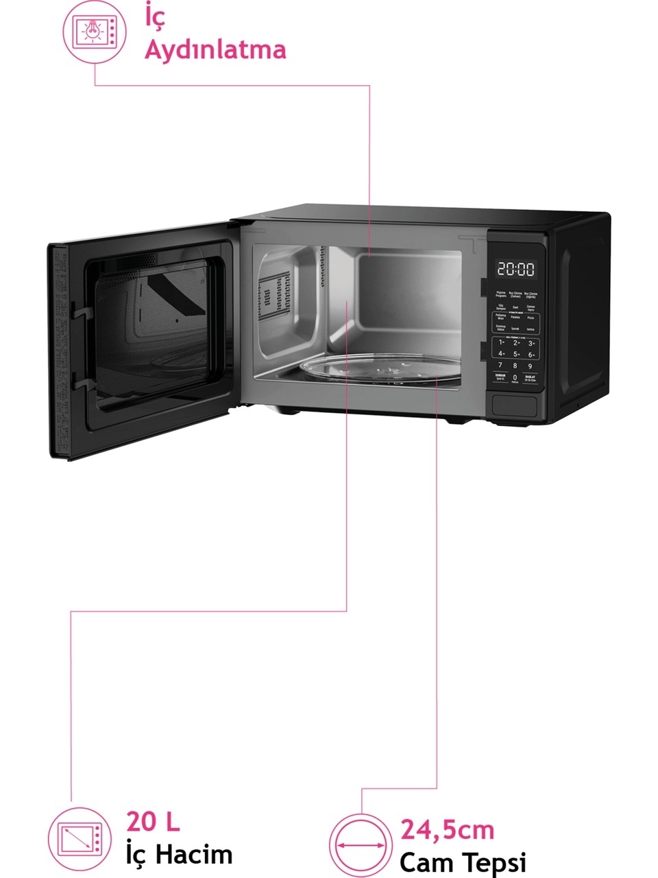 Altus ALMD 20 SX 20 lt Mikrodalga Fırın