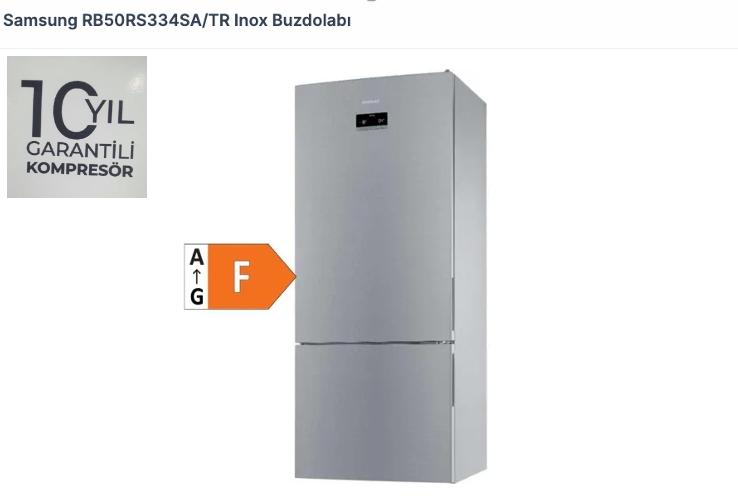 Samsung RB50RS334SA Kombi No Frost Buzdolabı